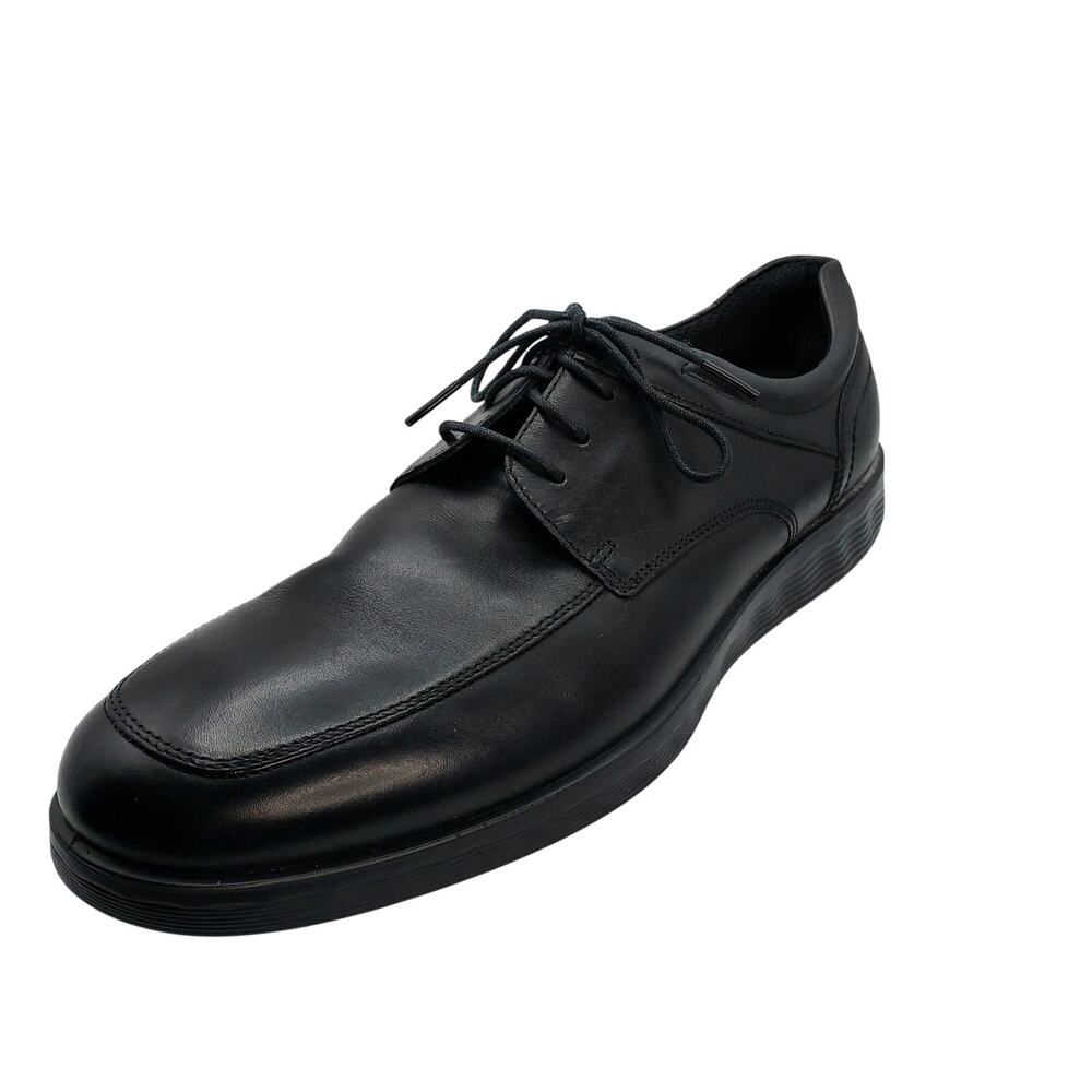 ECCO S-Lite Hybrid Men's Derby Black Leather Casual Dress Shoes Sz 12-12.5 EU 46